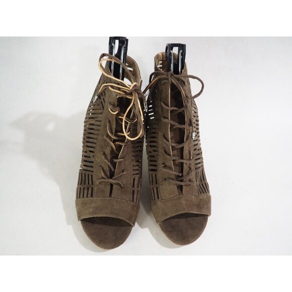 Sam Edelman Rocco Brown Suede Cutout Lace Up Block Heels, Size 9.5 (US) - Picture 2 of 14